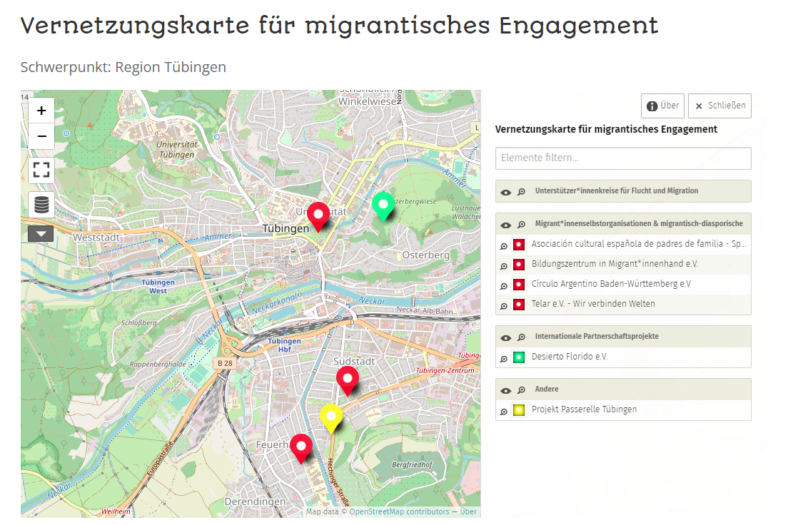 Vernetzungskarte Migrantisches Engagement